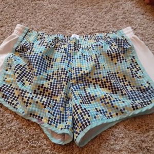 Blue polka dot dolphin shorts